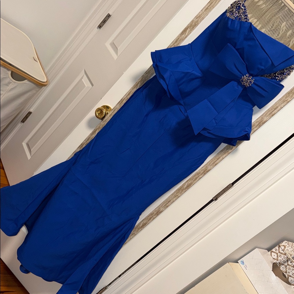 Camille La Vie Royal Blue Strapless Dress - Picture 3 of 6